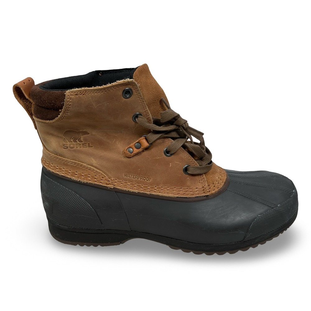 Sorel Cheyanne II Mens Waterproof Duck Boots Elk Black NM3657-286 Size 11.5